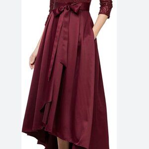 Sequin Lace High-Low Cocktail Ballgown Dress